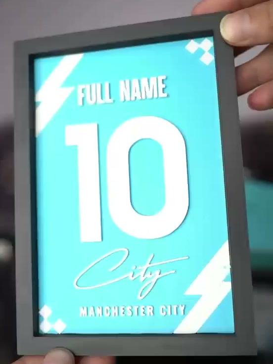 Manchester City Jersey Frame — PressPrint design photo
