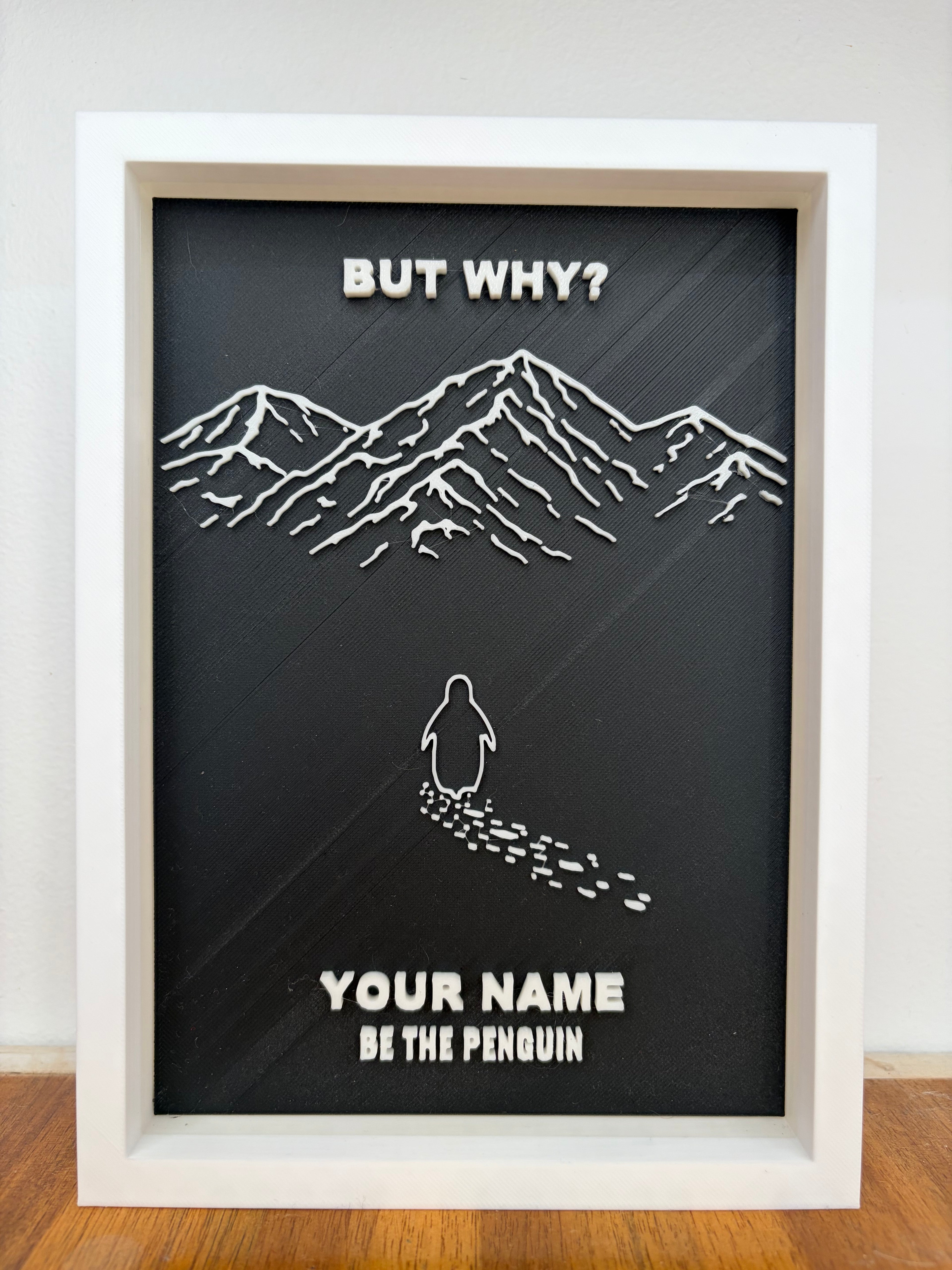 "Be the Penguin" Motivational Wall Plaque